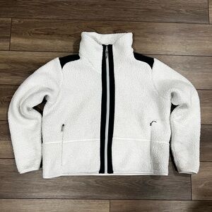 Under Armour White and Black Teddy Jacket